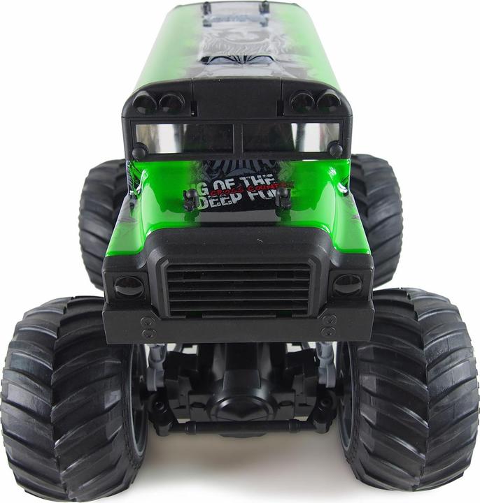 Actual product image Amewi Crazy Schoolbus Electric Brushed Monster Truck 2WD 1:16 RTR green