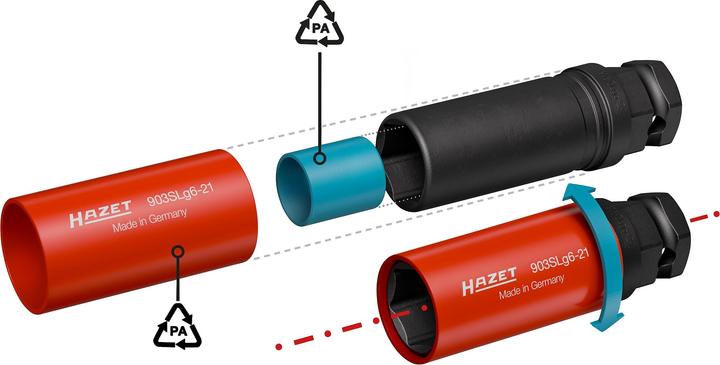 Actual product image HAZET 903SLg6-21 Steckschlüsseleinsatz (21 mm)