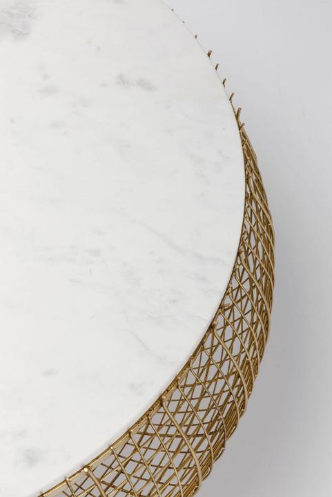 Image du produit Kare Design Table basse Cesta Marble doré Ø100cm (102 x 102 x 42 cm)