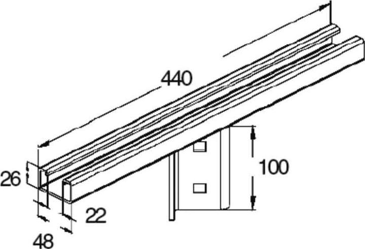Actual product image Niedax NIE KUDU 50 universal clamping head plate for profile U 50, U 5050 hot-dip galvanised