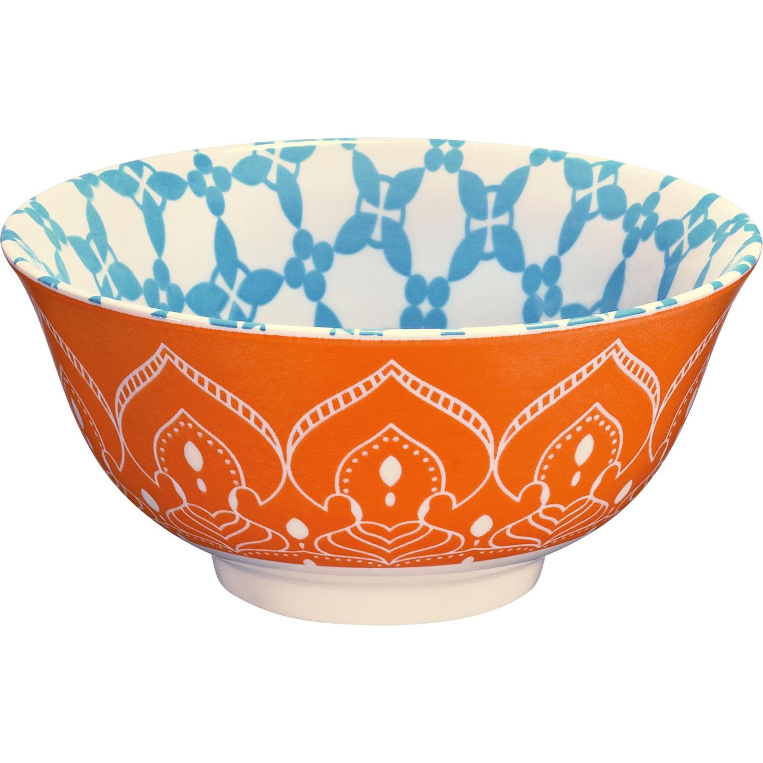 6x Cilio Bowl Amici Mandala Porzellan 850 ml ø 18x8cm, Schüssel + Schale, Mehrfarbig