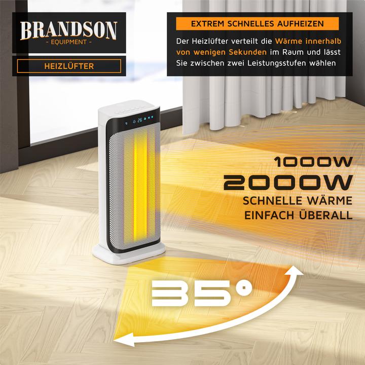 Actual product image Brandson Fan heater (2000 W)