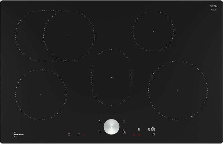 Produktbild Neff N 90, Induktionskochfeld, 80 cm, Schwarz, flächenbündig (integriert), T58PTF1L0 (79.20 cm, Induktionskochfeld)