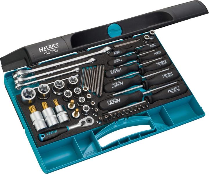 HAZET Tool set ∙ TORX 1557/58 ∙ Square, hollow 6.3 mm (1/4 inch), Square, hollow 10 mm (3/8 inch),…