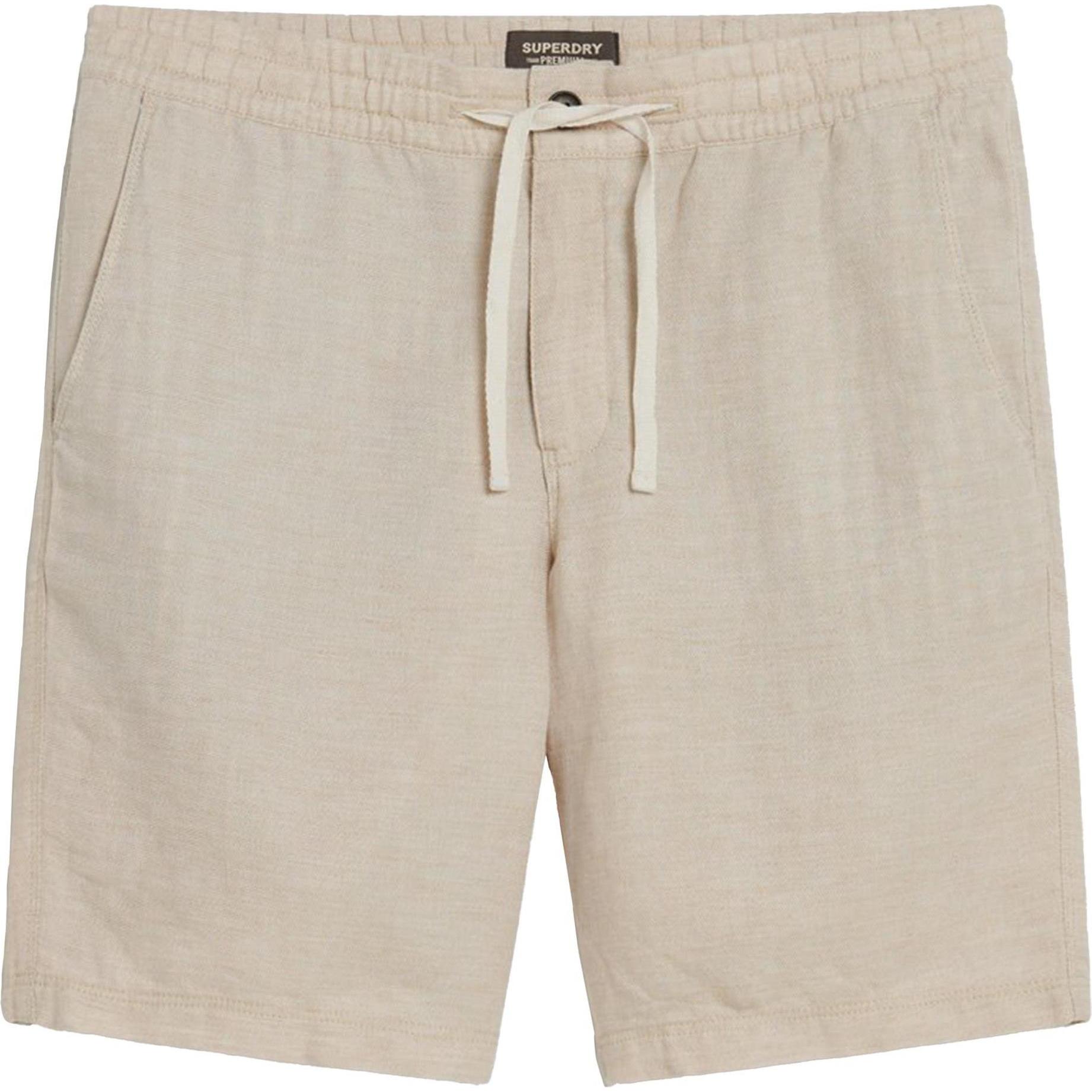 Superdry, Herren, Shorts, Drawstring Linen Shorts, Beige, (XL)