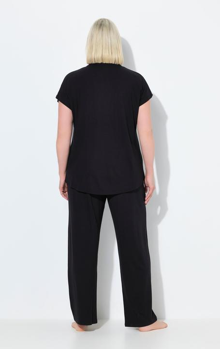 Produktbild Ulla Popken Pyjama, oversized, Zweiteiler, Hemdkragen, Halbarm (50, 52)