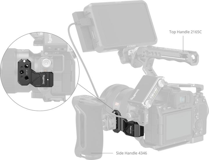 Image du produit SmallRig Adaptateur d'extension de poignée latérale avec NATO Clamp 4458