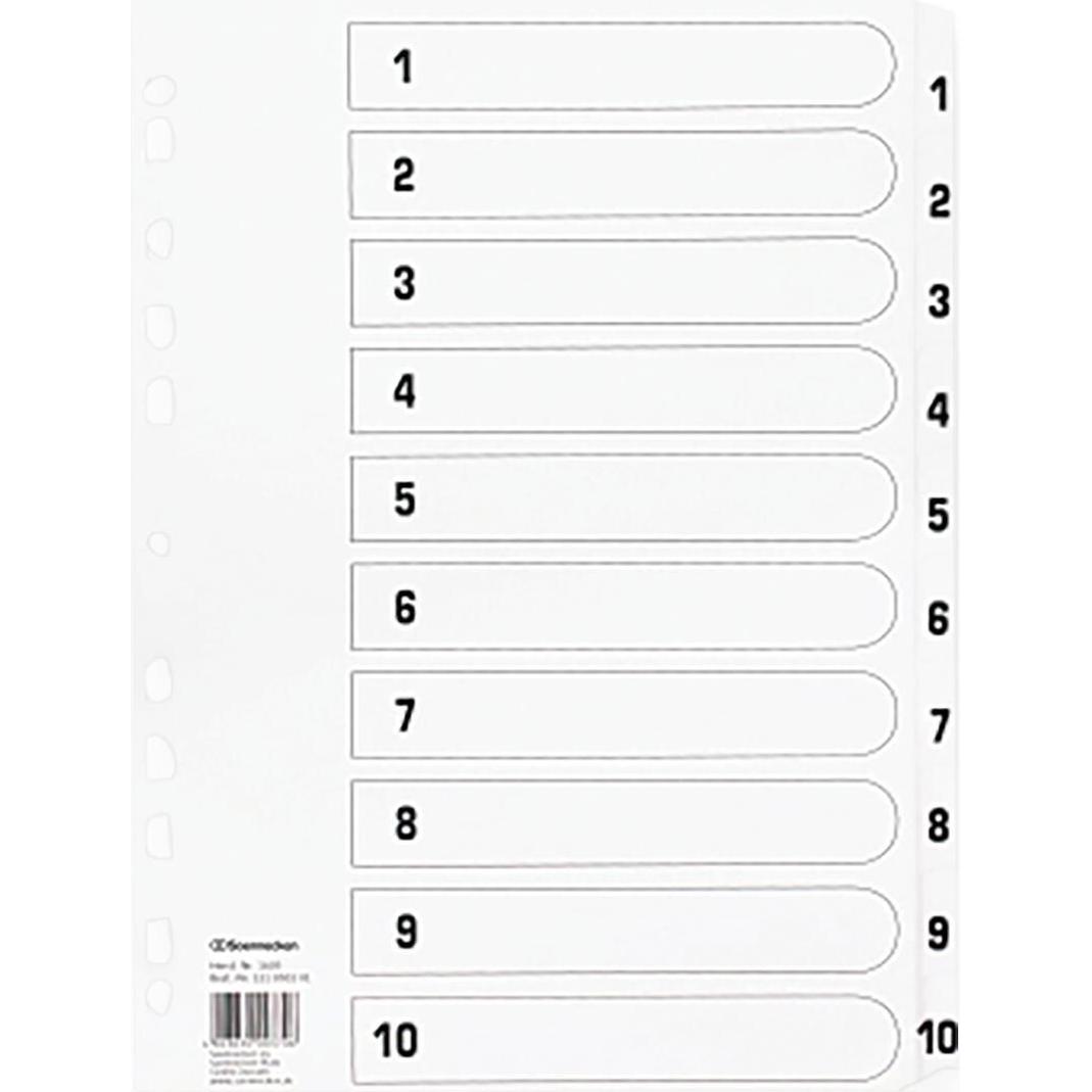 Soennecken, Ordner Zubehör, Zahlenregister Verwendung für Papierformat: DIN A4 Grammatur: 170 g/m²