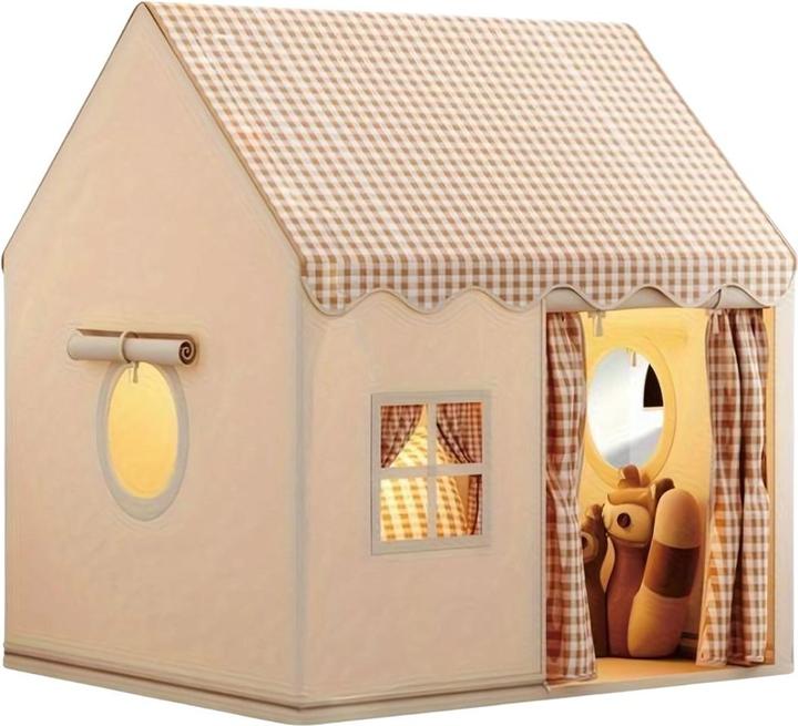 Milkii Spielhaus/ Spielzelt, Gingham Beige