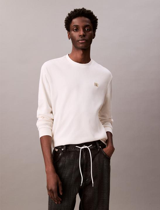 Actual product image Calvin Klein Jeans Ls Waffle Badge Crewnk Tee (L)