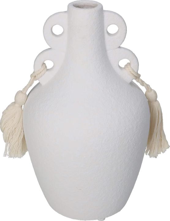 Schubiger Weiss mit Quasten H: 24 cm