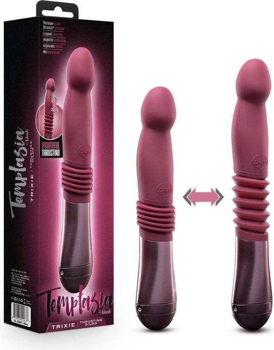 Image du produit Blush Temptasia Trixie Stossender Dildo Weinrot