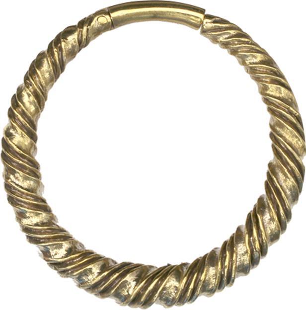 Produktbild Star Piercing Ohrgewicht Segmentring klappbar verdreht (Messing)