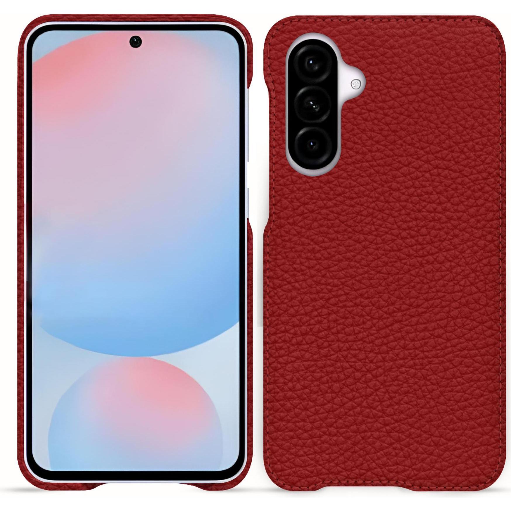 Noreve Lederschutzhülle (Samsung Galaxy A55), Smartphone Hülle, Rot