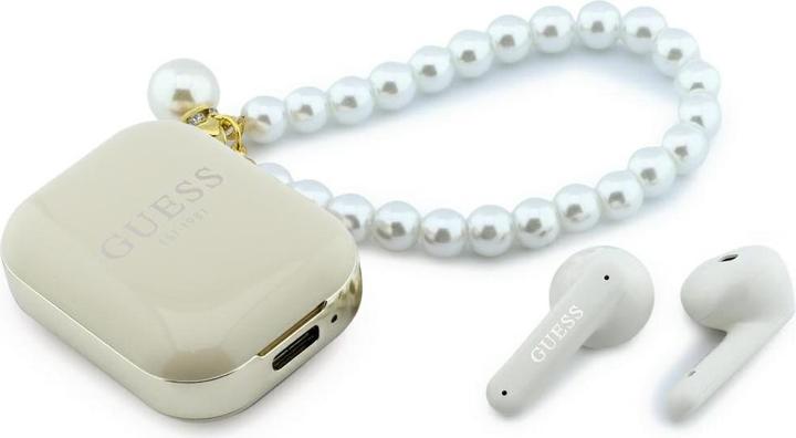 Guess Earphones TWS Pearl Strap beige (5 h, Draadloze)