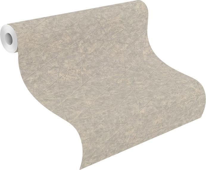 Rasch Vliesbehang 554342 Samenstelling Geometrisch grijs