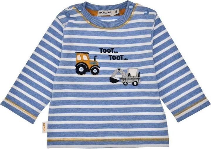 Produktbild Bondi Baby langarm Shirt geringelt Baufahrzeuge (56)