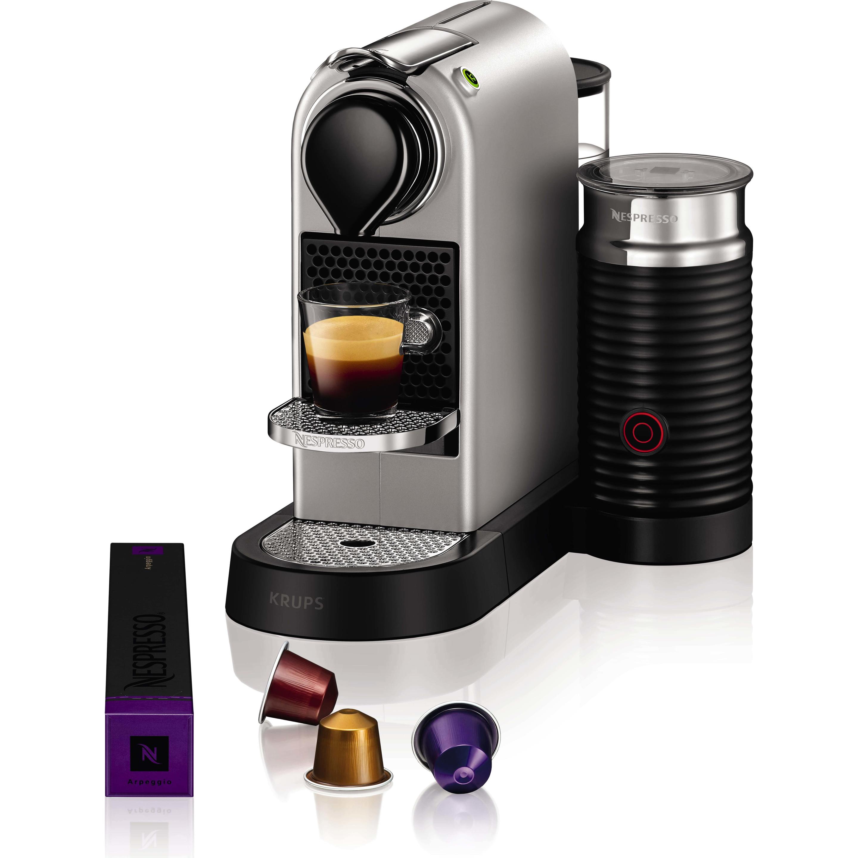 Krups Nespresso CitiZ & Milk, Kapselmaschine, Silber