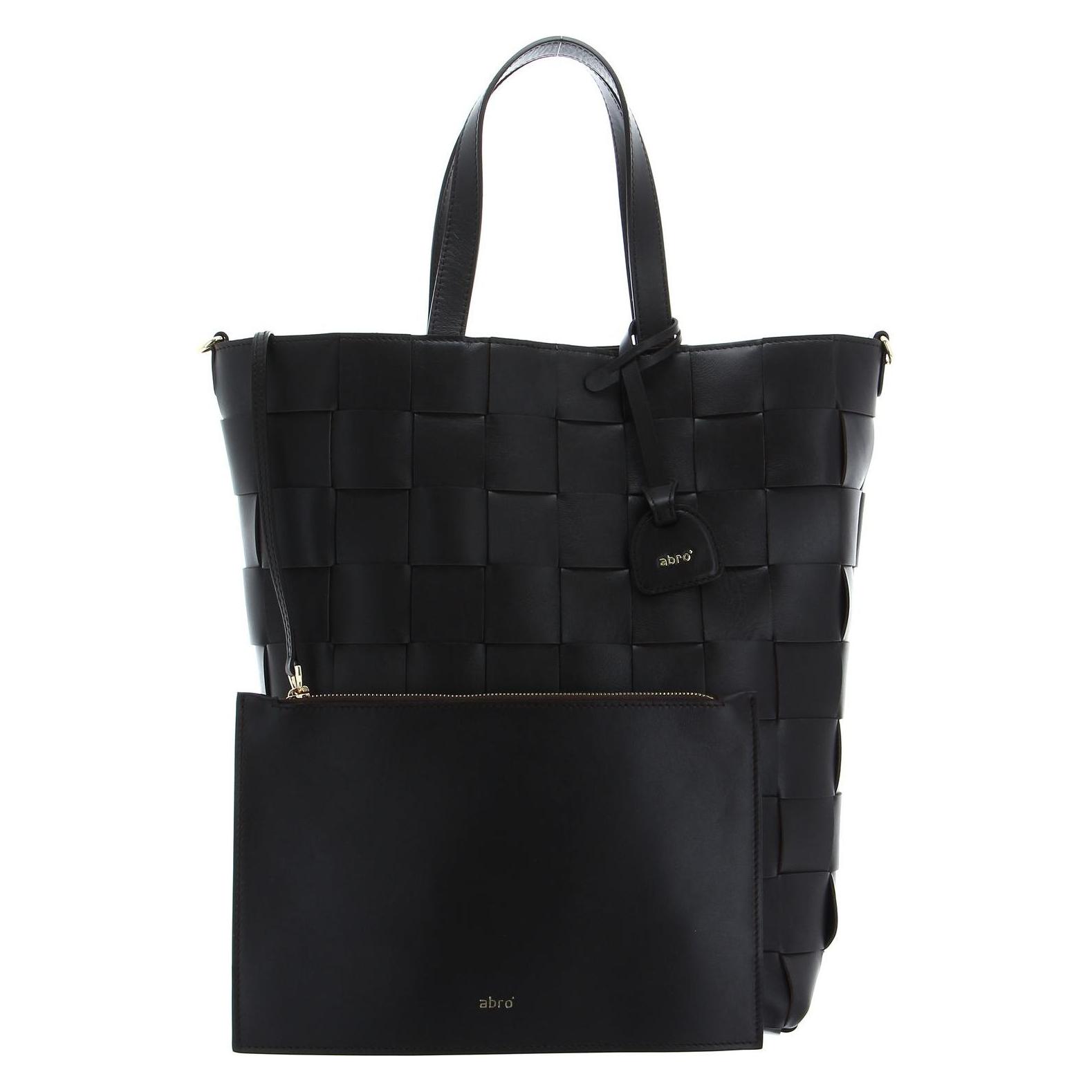 Abro, Damen, Tasche, Leather Artemide Shopper Chessboard, Braun
