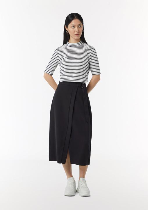 Image du produit Comma Rock Fliessender Midi-Rock in Wickeloptik (34)