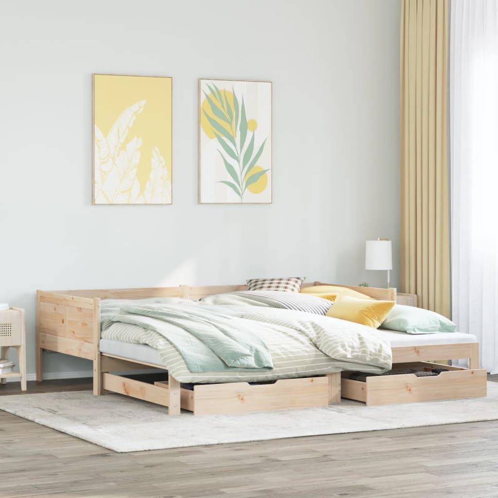 VidaXL, Sofa, Tagesbett Ausziehbar mit Schubladen