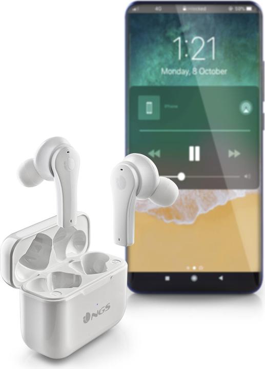 Produktbild NGS Artica bloom white (Keine Geräuschunterdrückung, 6 h, Kabellos)