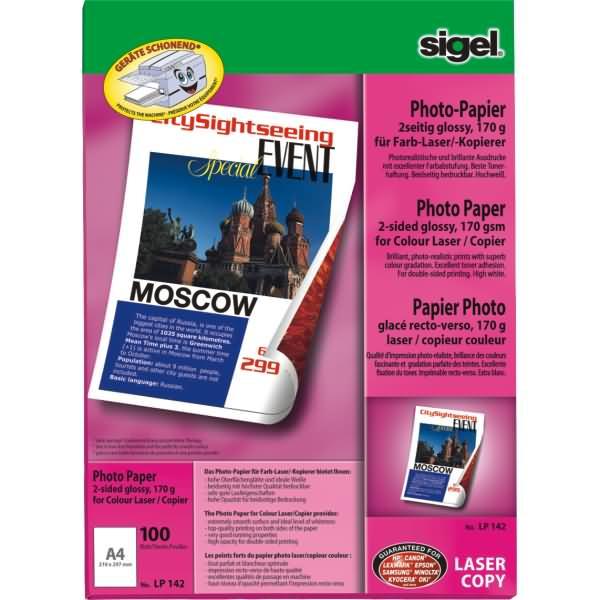 Actual product image Sigel Laser photo paper (170 g/m², A4, 100 x)