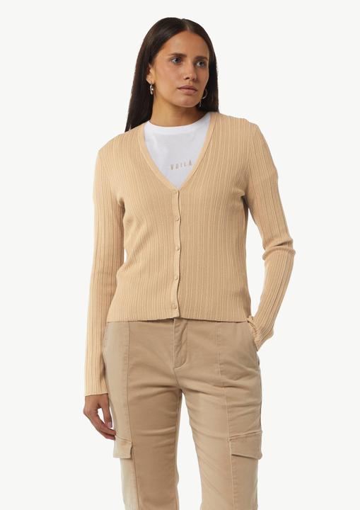 Produktbild Comma Strickjacke Gerippte Strickjacke im Slim Fit (36)