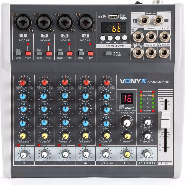 Image du produit Vonyx Mélangeur VMM-K602 (Studio et mixeur live)