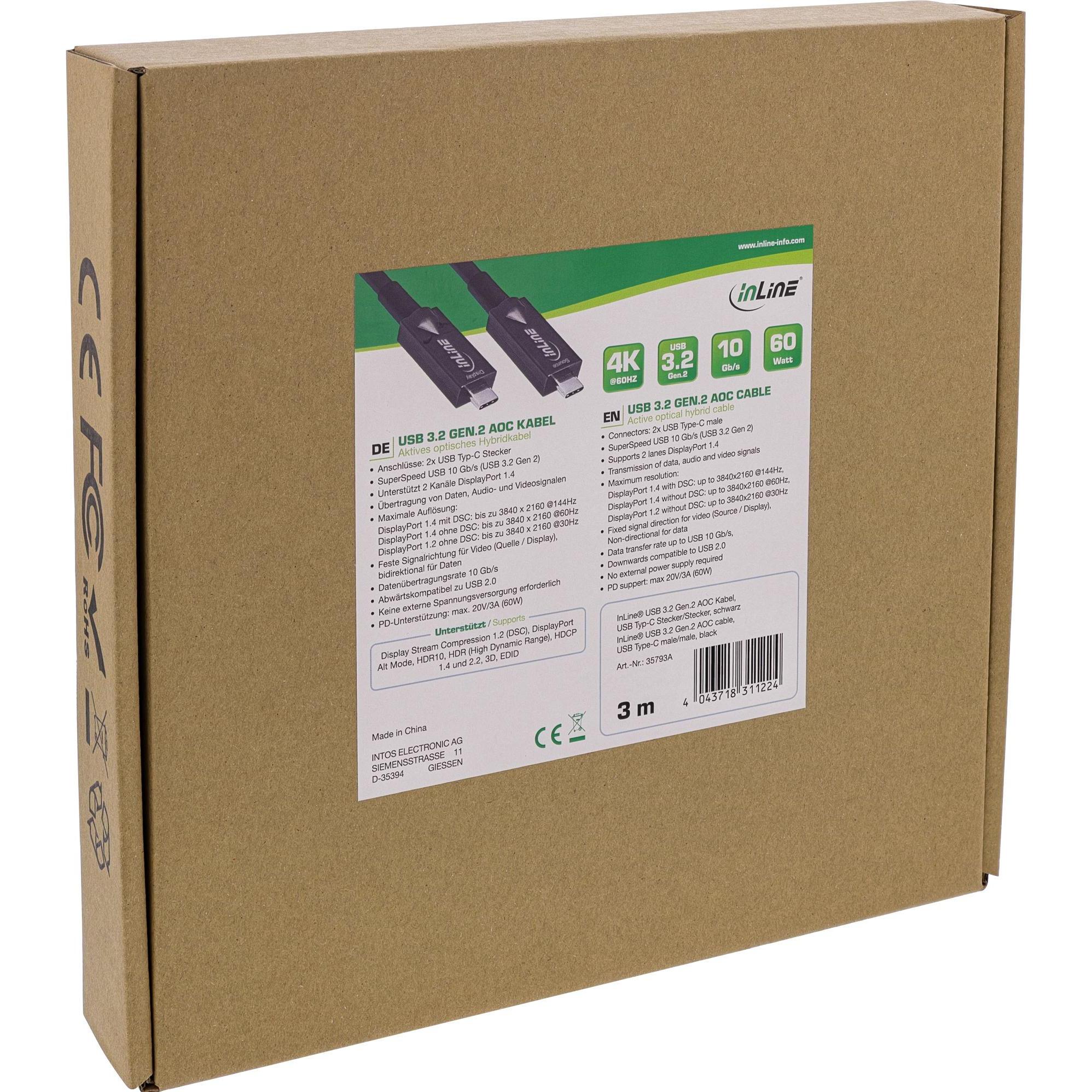 Thumbnail - InLine USB 3.2 Gen.2 AOC Kabel (5 m, USB 3.2 Gen 2), USB Kabel