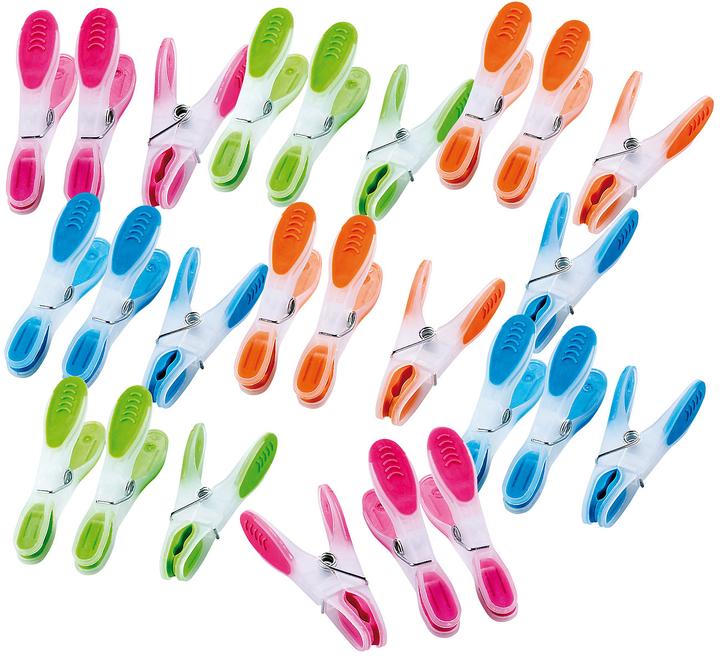 Produktbild Pearl Extra starke Wäscheklammern mit Soft-Grip, 25 Stück, in 4 Farben