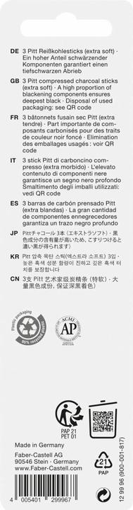Image du produit Faber-Castell Charbon de riz Pitt extra soft (3x)
