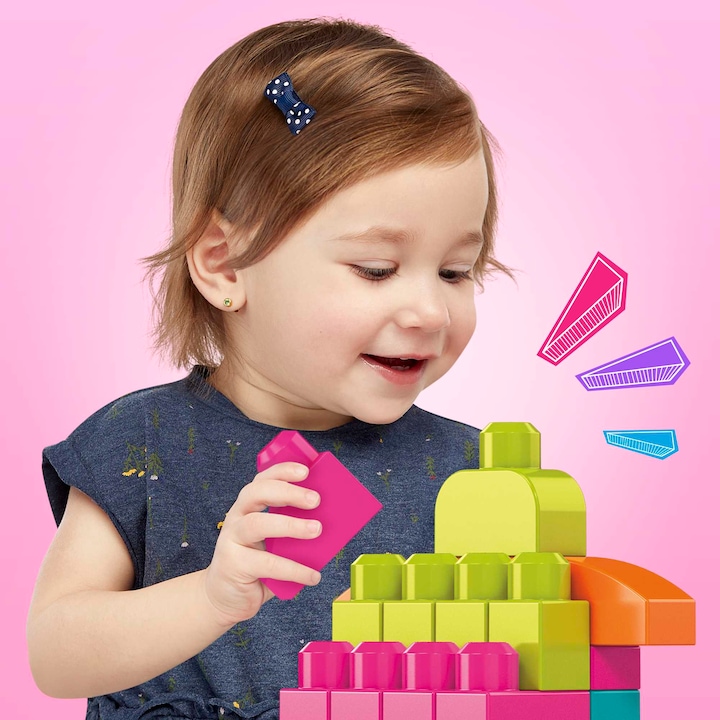 Produktbild Mega Bloks Bausteinebeutel pink (80 Teile)