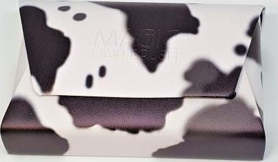 Actual product image Magic Hair Brush Black with cow print and wallet