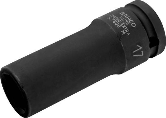 Produktbild Bahco 1/2" Kraft-Steckschlüssel-Einsatz, lang, Sechskant, 17 mm, phosphatiert (17 mm)