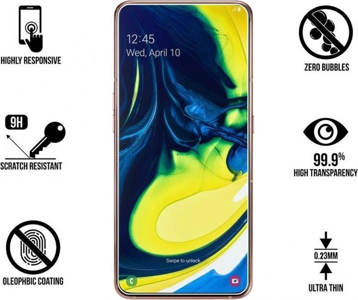 Produktbild Screenguard Samsung Galaxy A80 Panzerglas Schutzfolie Case Friendly Design (1 Stk., Samsung Galaxy A80)