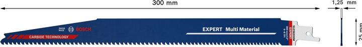Bosch Professional Zubehör EXPERT ‘Multi Material’ S 1256 XHM Säbelsägeblatt, 1 Stück