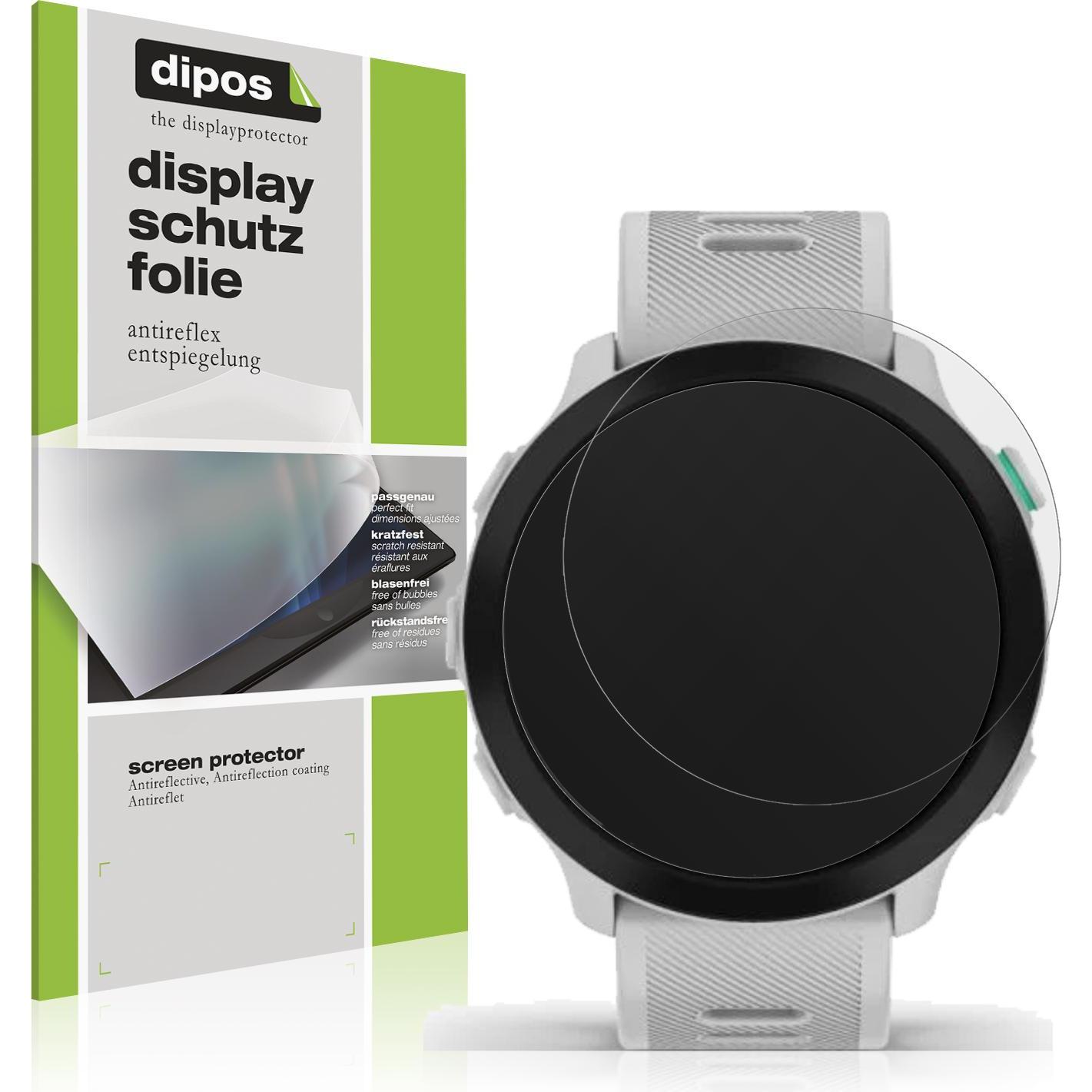 Dipos Schutzfolie Matt für Garmin Forerunner 55, Smartwatch Schutzfolie, Transparent