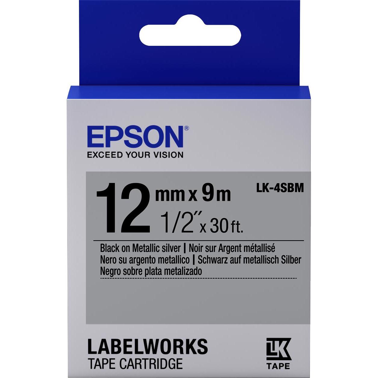 Thumbnail - Epson, Beschriftungsband, Etikettenkassette Lk-4sbm (1.20 cm, Schwarz)