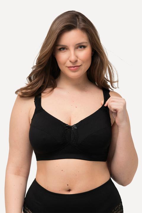 Produktbild Ulla Popken Soft-BH, Spitzendetail, ohne Bügel, Cup C - E (100 C)