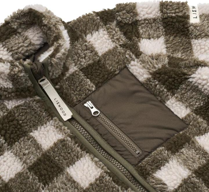 Produktbild Liewood Fleecejacke Nolan Check Army Brown / Dark Sandy (128)
