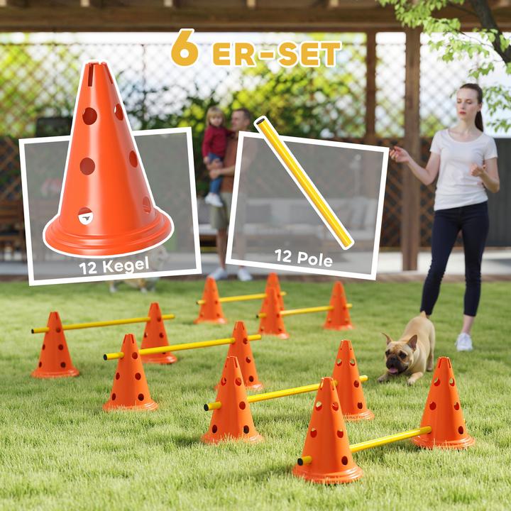Produktbild PawHut Hund Agility Set Kunststoff Orange (Agility)