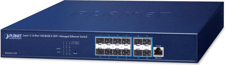 Productafbeelding Planet XGS-6311-12X Netwerkschakelaar Managed L3 1U Blauw