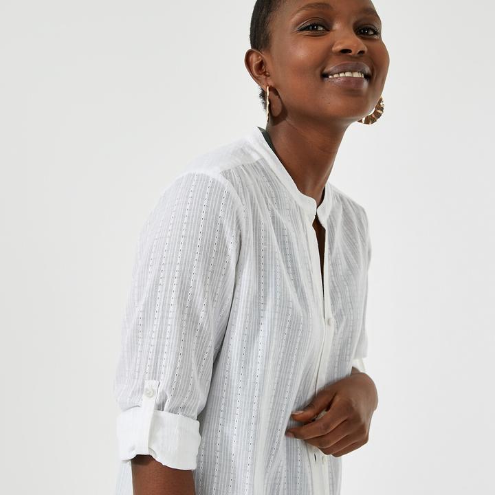 Actual product image Anne Weyburn Tunic with long sleeves and button placket (48)