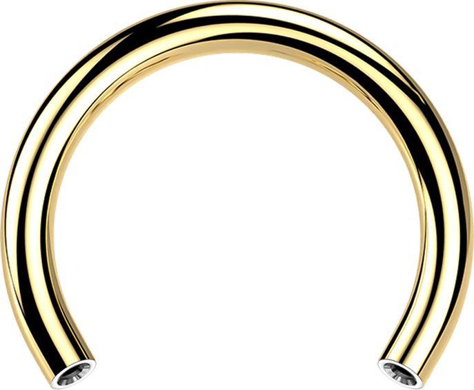 Produktbild Star Piercing Micro Threadless Circular-Stab vergoldet (Titan G23, ohne Messing)