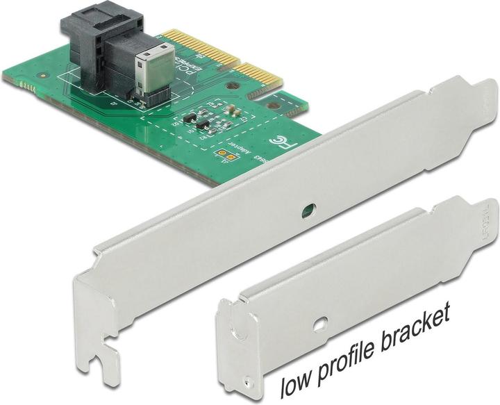 Actual product image Delock Host Bus Adapter PCI-Ex4v4 -1xSFF-8643 NVMe U.2
