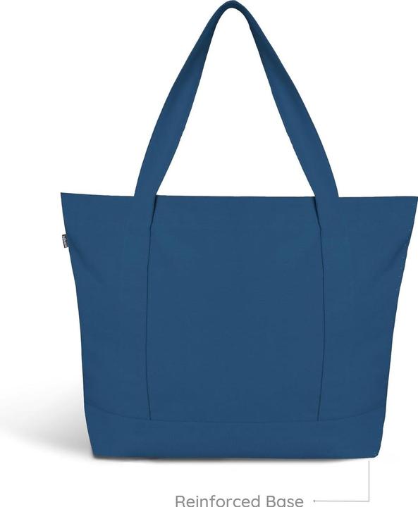 Immagine prodotto Eco Right Shopper capiente con chiusura lampo e tasca interna, pack da 10