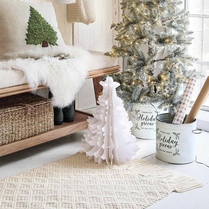 Actual product image Loberon Deco Tree Set of 2 Amuré White