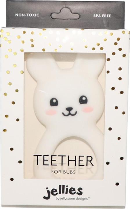 Actual product image Jellystone Designs Bunny Teether - white (JSD0381)