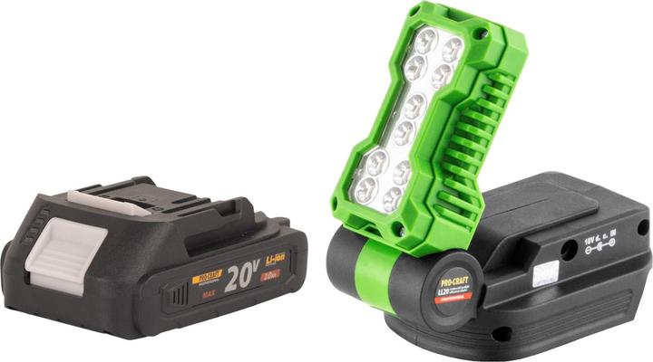 Produktbild Procraft LL20bb Akku LED Strahler 20 V 500 lm + 1x Akku 2,0 Ah - ohne Ladegerät (500 lm)